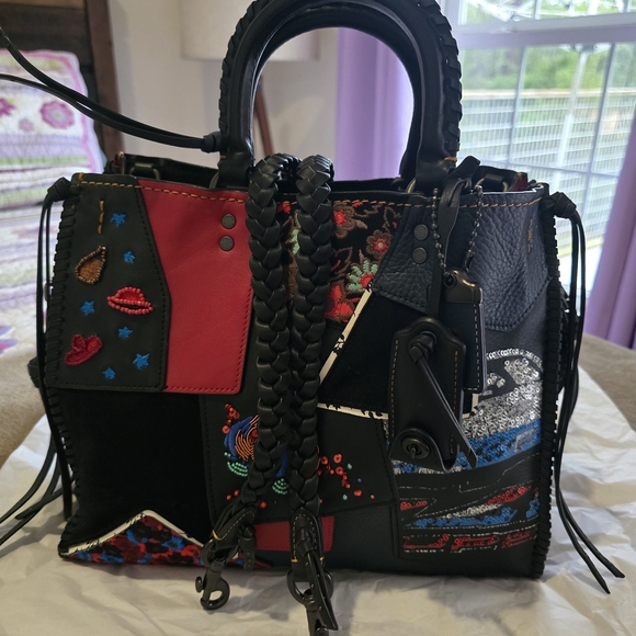 Coach 1941 Rogue 30 In Embellished Patchwork Mixed Leather. - Picture 2 of 8